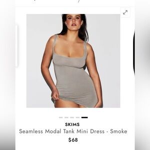 SKIMS Seamless Modal Tank Mini Dress in Smoke size 2X/3X
